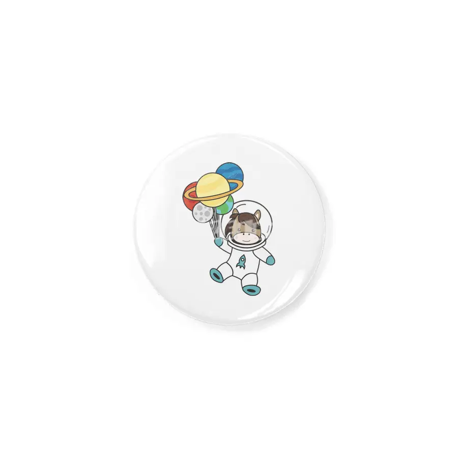 Astronaut Horse Ponny Planet Earth Mars Rozet