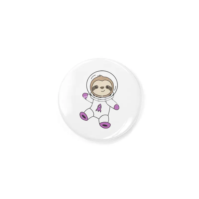 Astronaut Sloth Planet Earth Mars Space Rozet