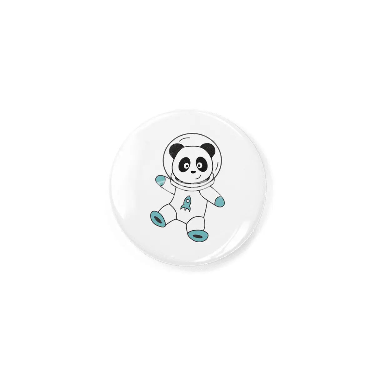 Astronauts Pandas Planet Earth Space Rozet