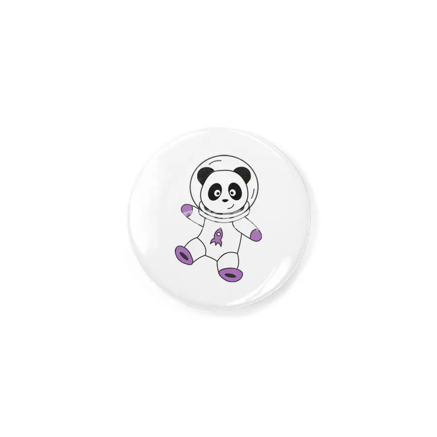 Astronauts Pandas Planet Earth Space Rozet