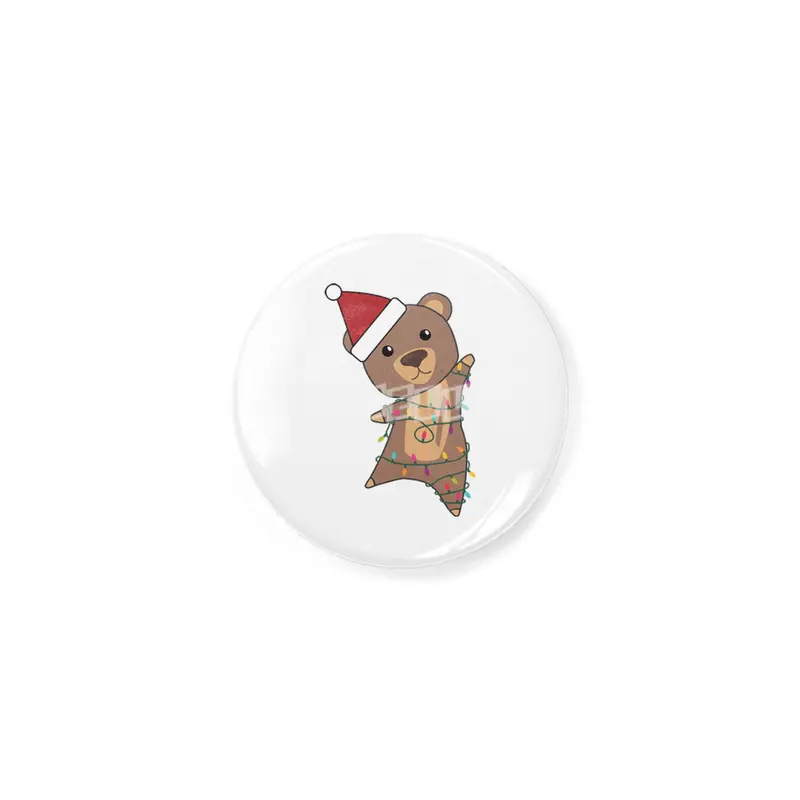 Bear Christmas Fairy Lights Cute Animals Kids Rozet