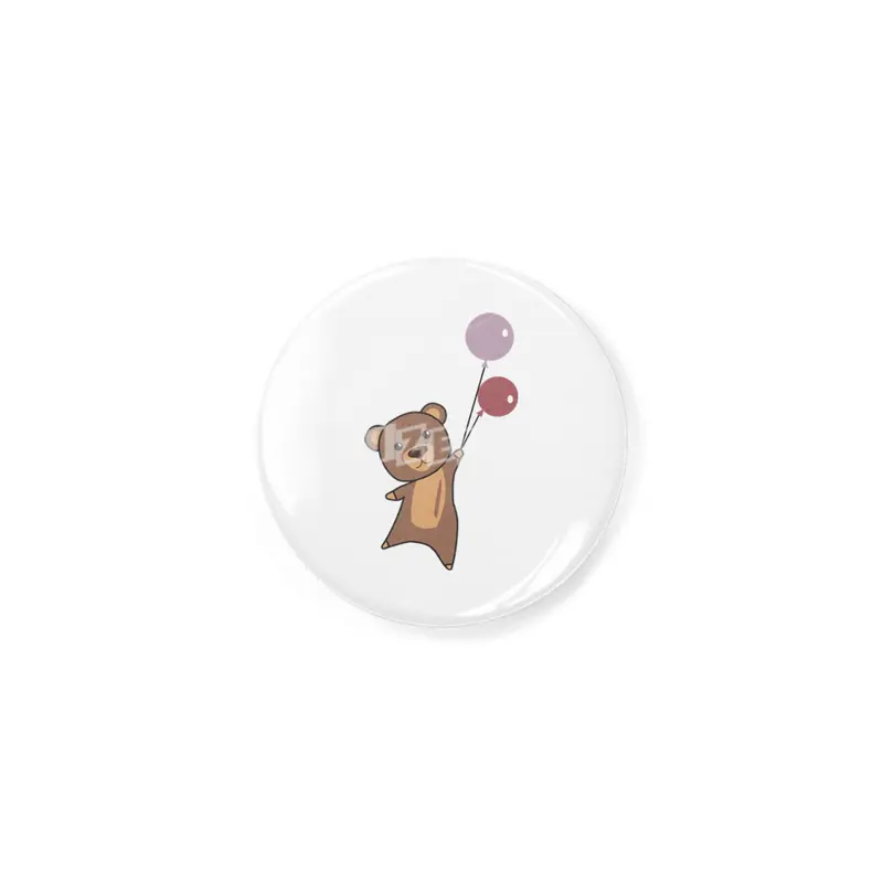 Bear Flies Up With Balloons Cute Animals Rozet