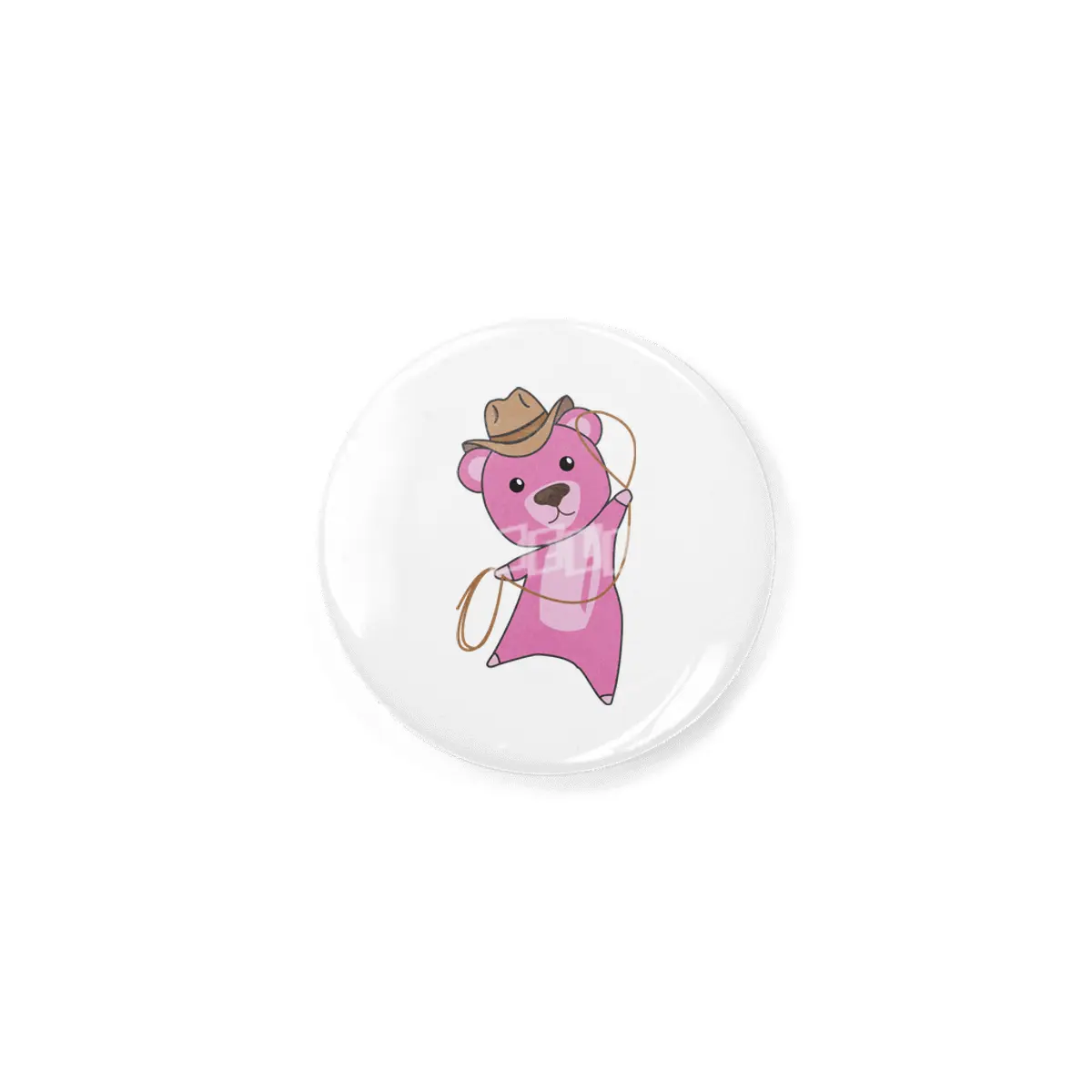 Bear Pink Cowboy Lasso Cute Animals For Kids Rozet