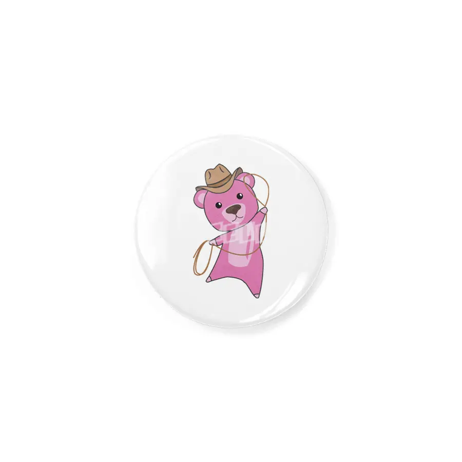 Bear Pink Cowboy Lasso Cute Animals For Kids Rozet