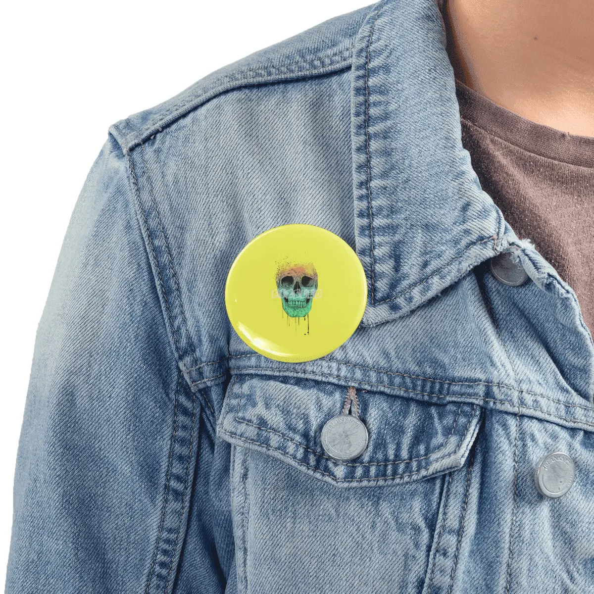 Pop art skull Rozet