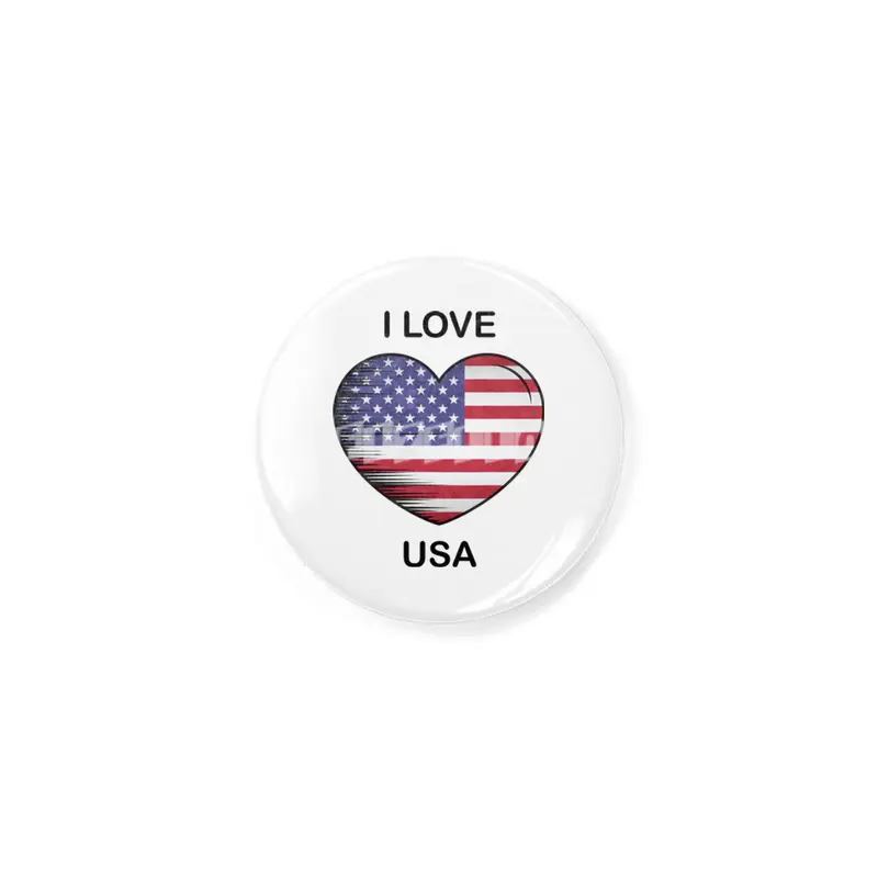I Love America USA, My Home, My Country Rozet