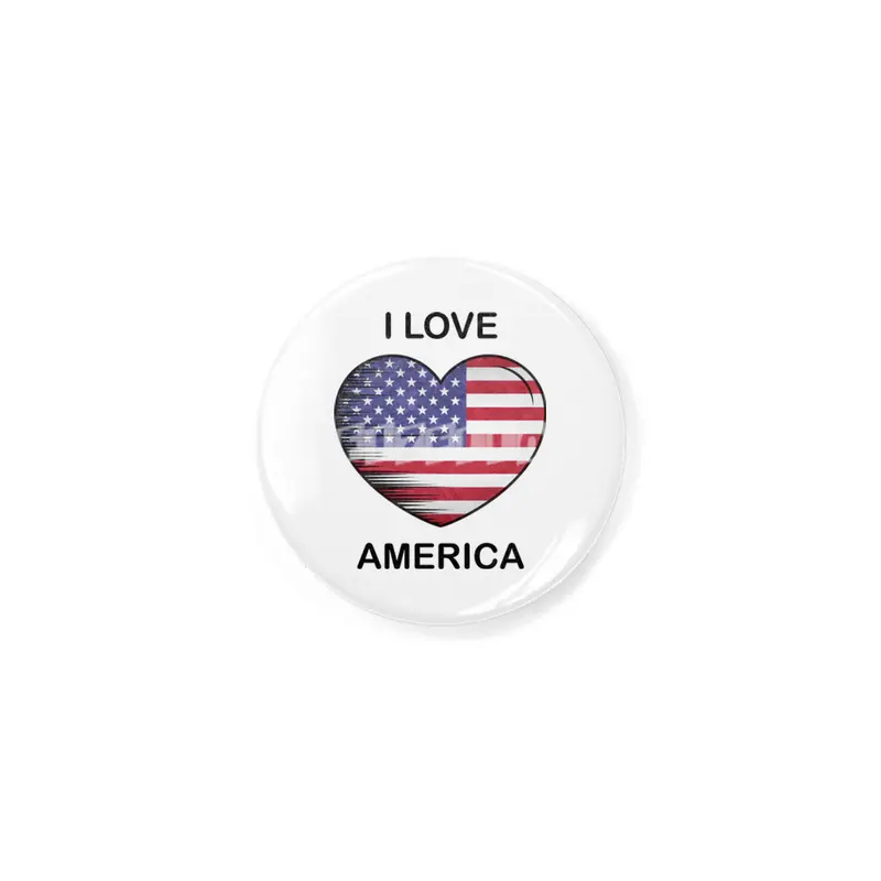 I Love America USA, My Home, My Country Rozet