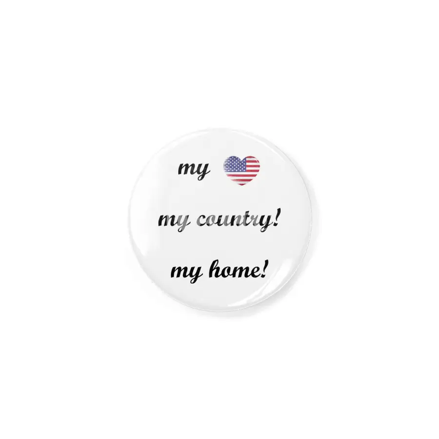 I Love America USA, My Home, My Country Rozet