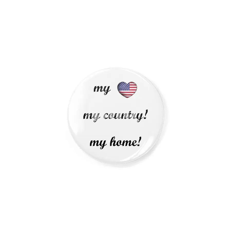 I Love America USA, My Home, My Country Rozet