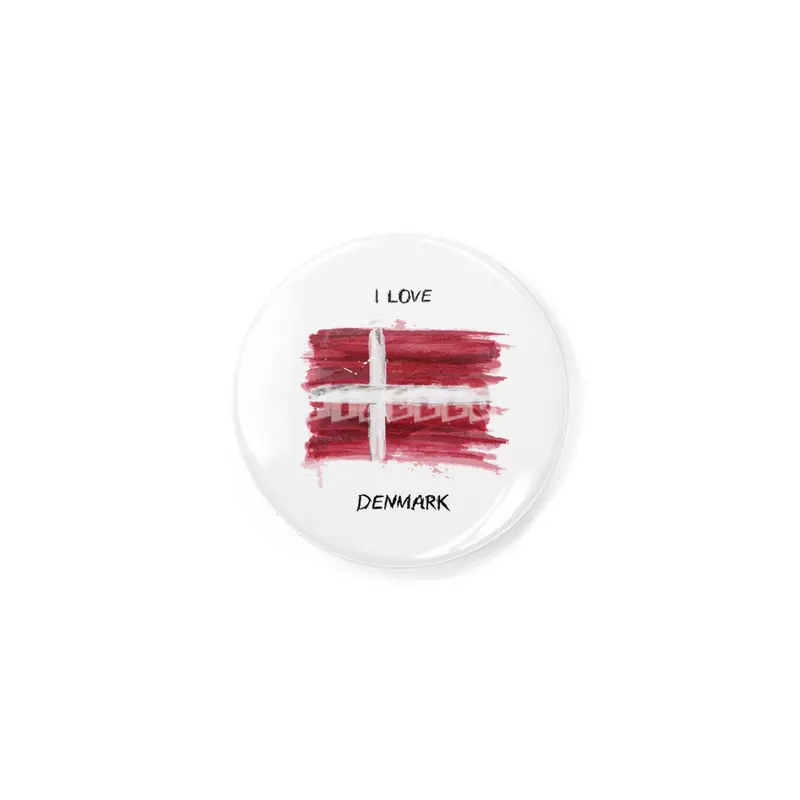 I Love Denmark, My Home, My Country Rozet