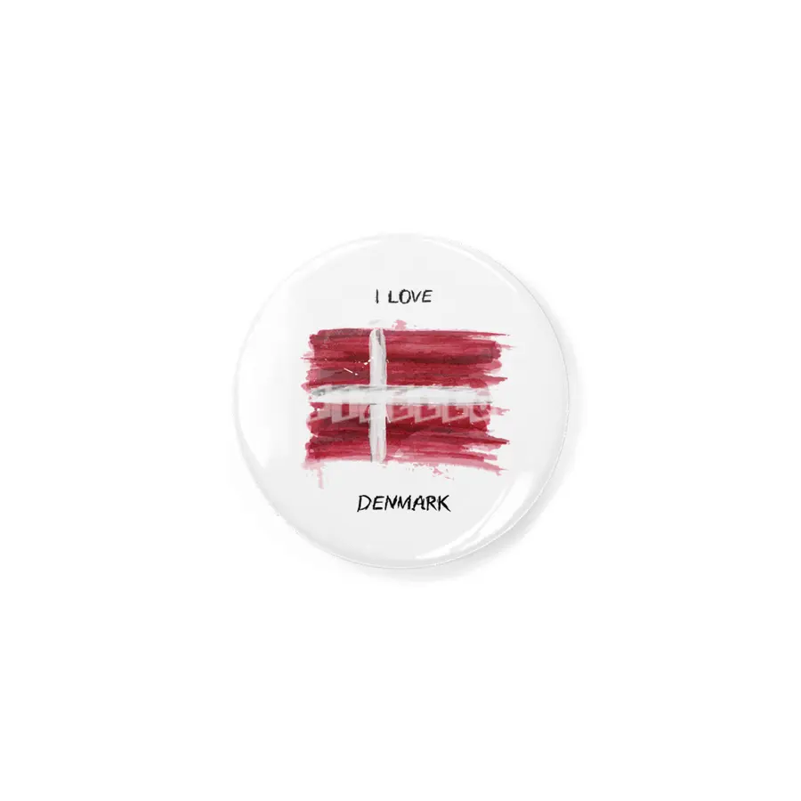 I Love Denmark, My Home, My Country Rozet