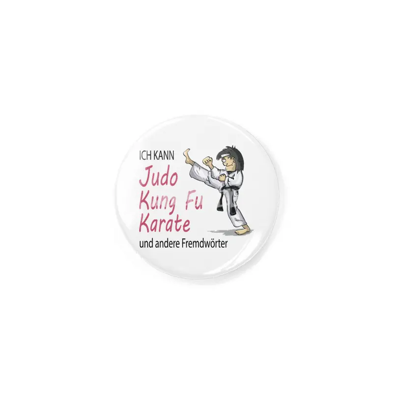 Funny Judo Kung Fu Card Martial Arts Gift Rozet