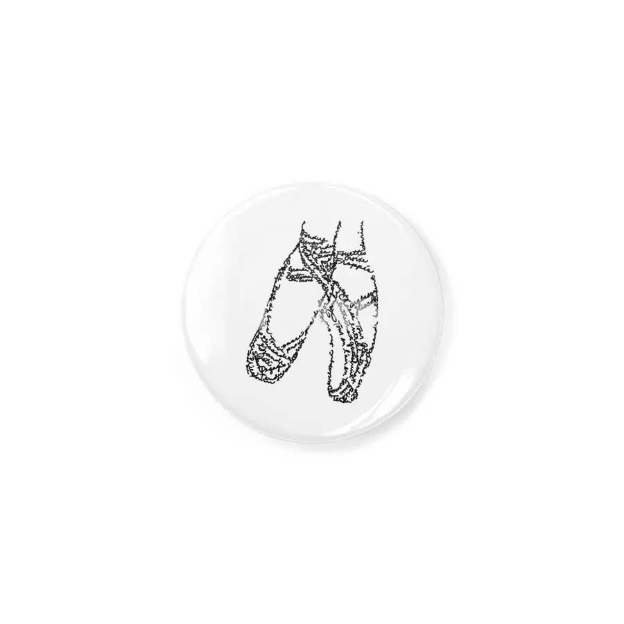 Ballet Pointe Shoes Word Art Rozet