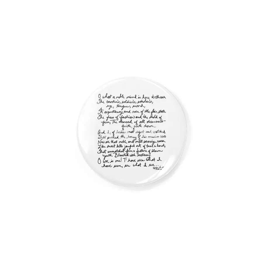 Shakespeare - Hamlet - Ophelia - O what a noble mind Rozet