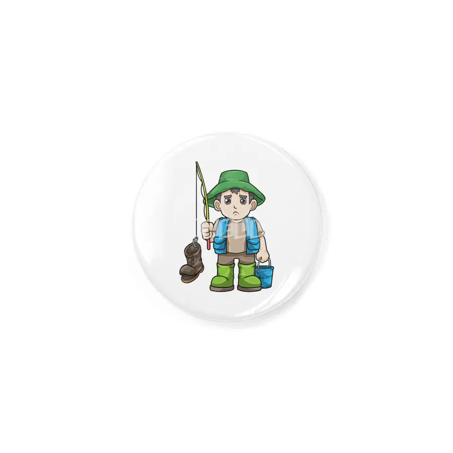 Angler with Fishing rod & Bucket Rozet