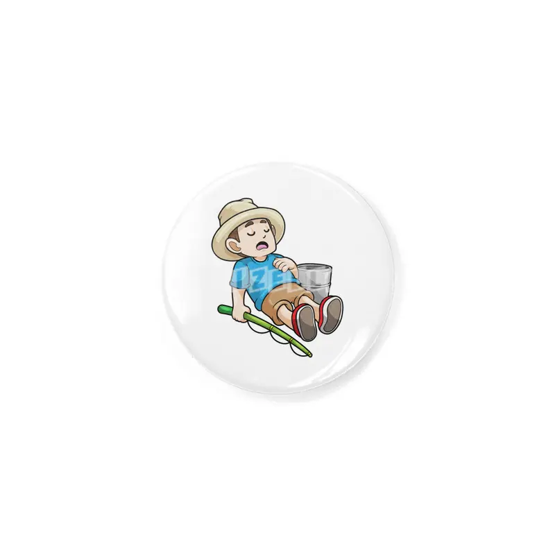Angler with Fishing rod & Bucket Rozet