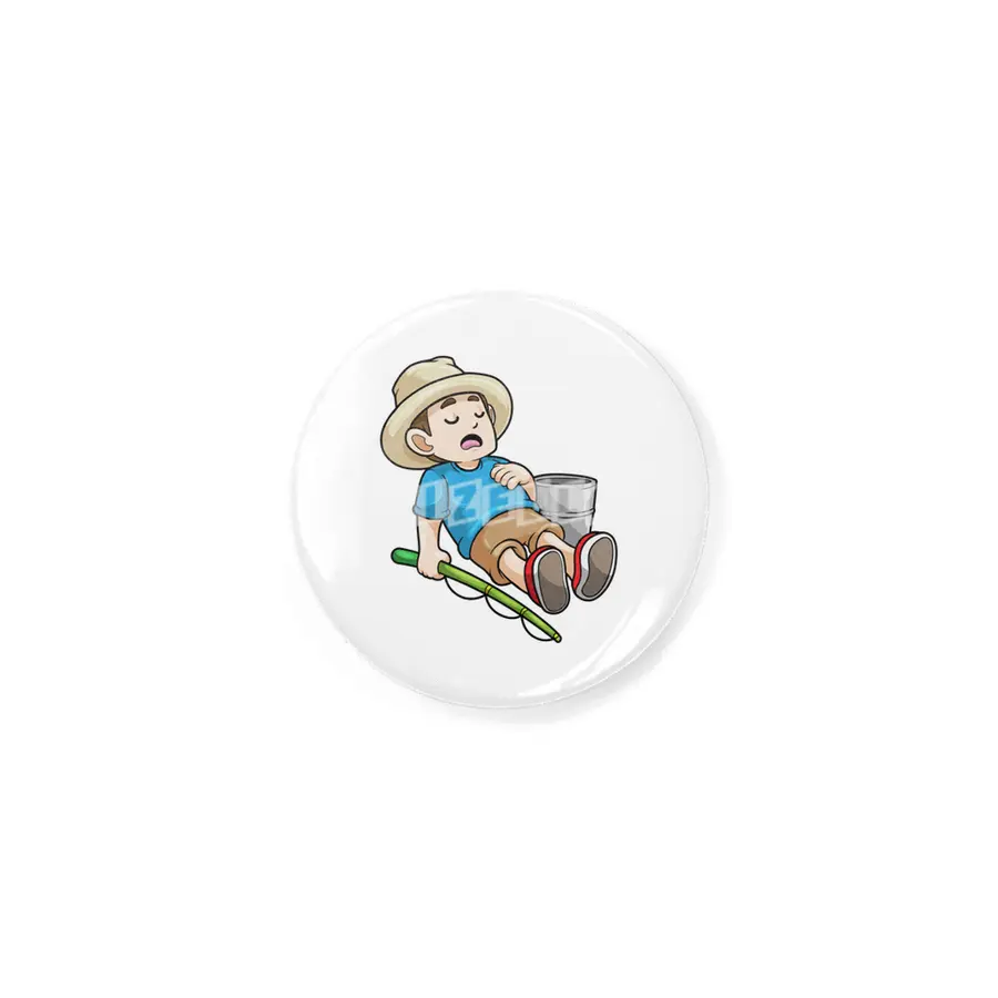 Angler with Fishing rod & Bucket Rozet