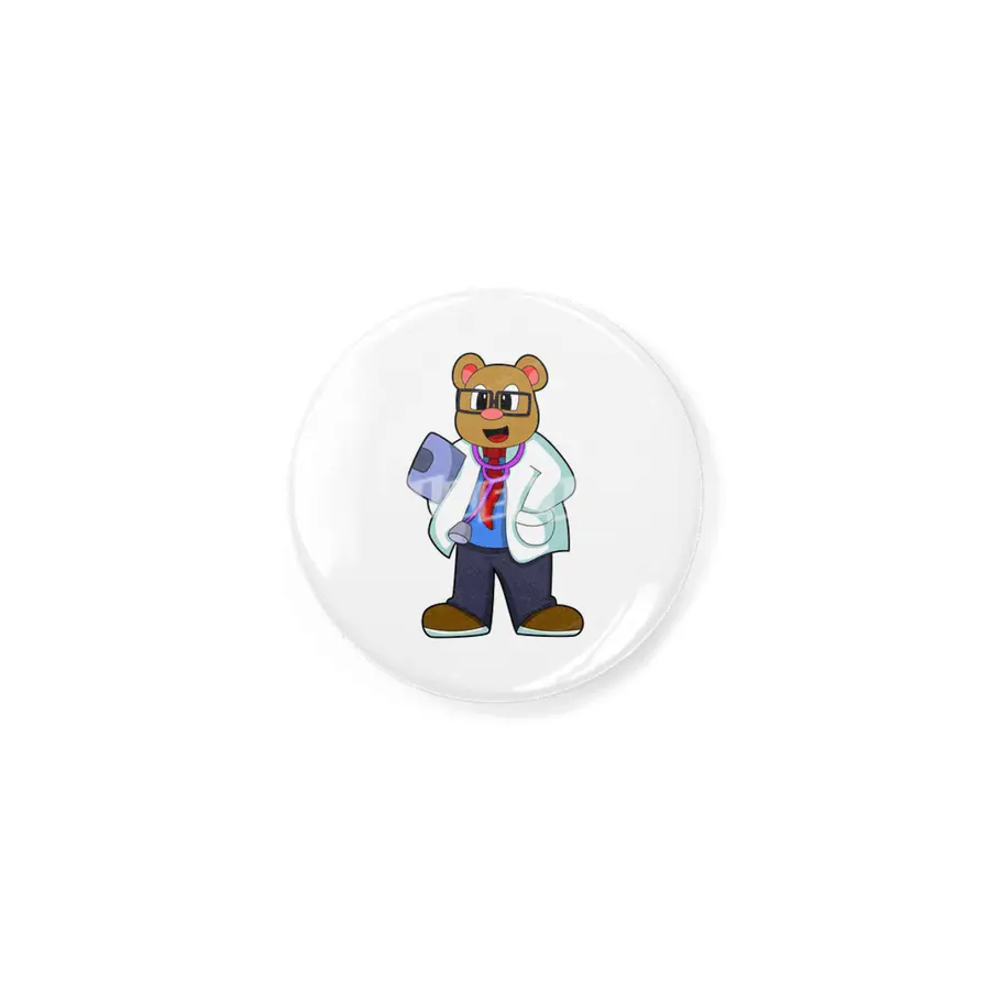 Bear as Doctor with Stethoscope Rozet