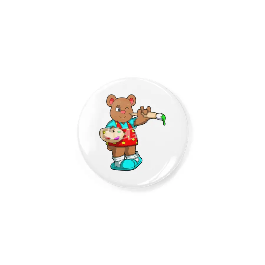 Bear as Painter with Brush & Paint Rozet
