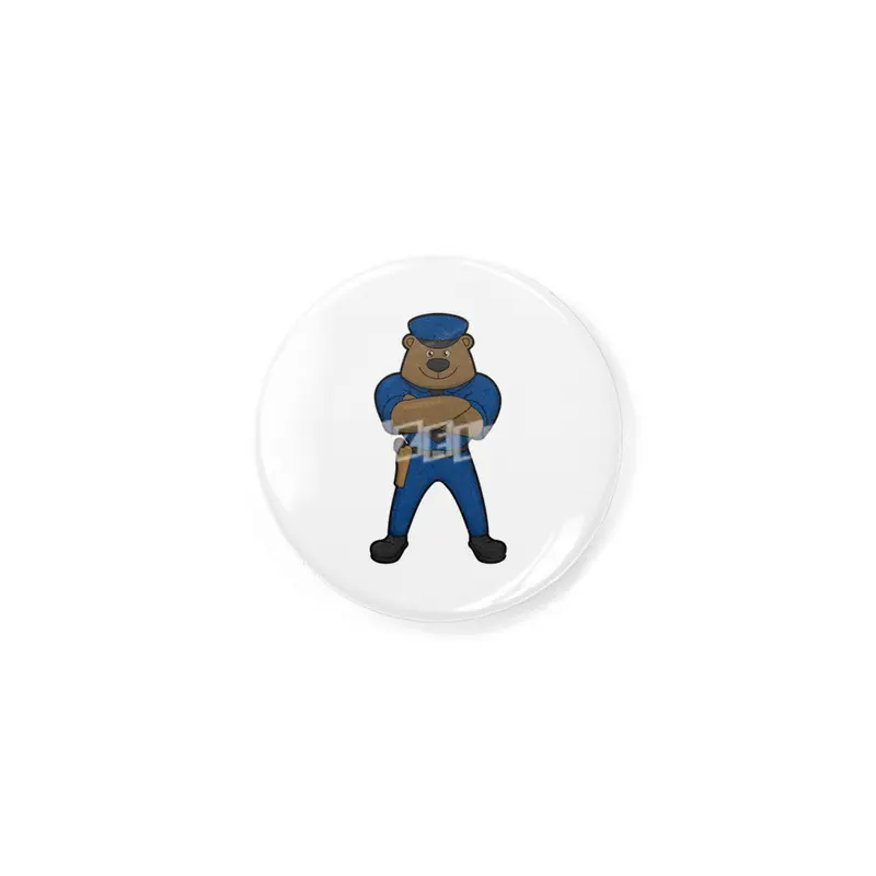 Bear as Police officer with Gun Rozet