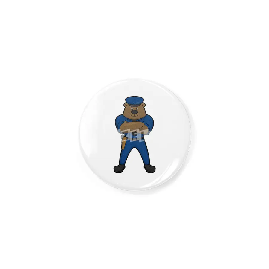 Bear as Police officer with Gun Rozet