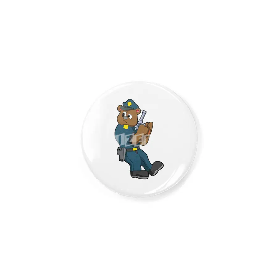 Bear as Police officer with Gun - Police Rozet