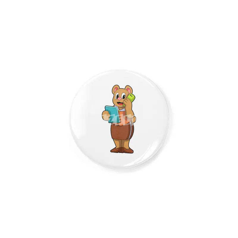 Bear as Secretary at Call with Phone Rozet