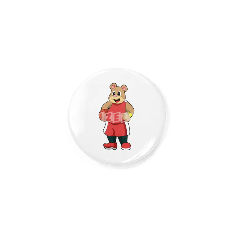 Bear at Basketball Sports Rozet