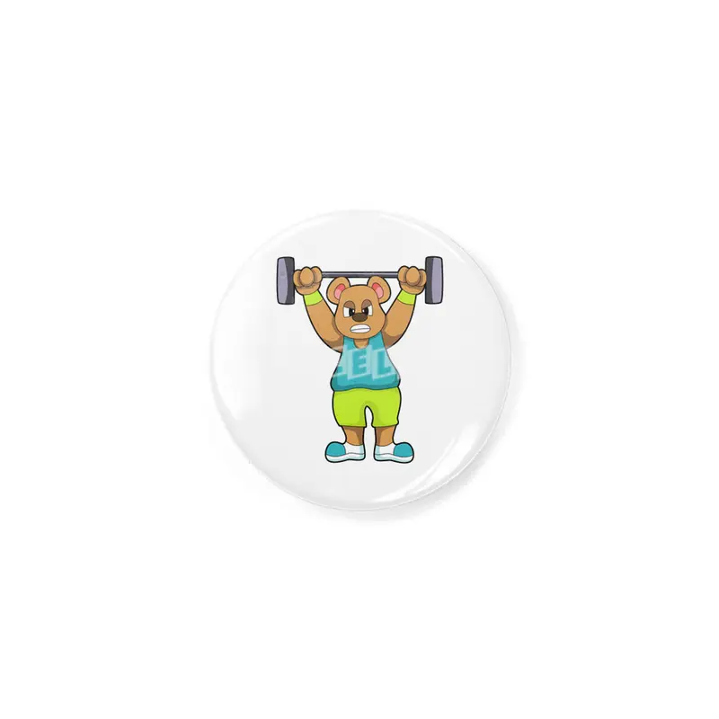 Bear at Bodybuilding with Barbell Rozet