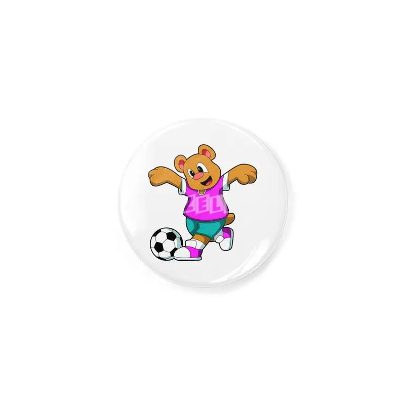 Bear at Sports with Soccer Rozet