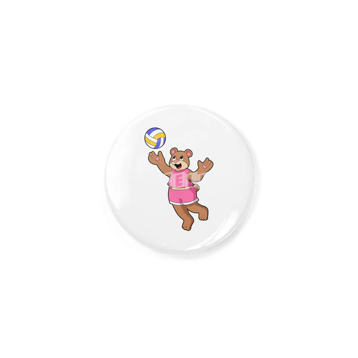 Bear at Volleyball Sports Rozet
