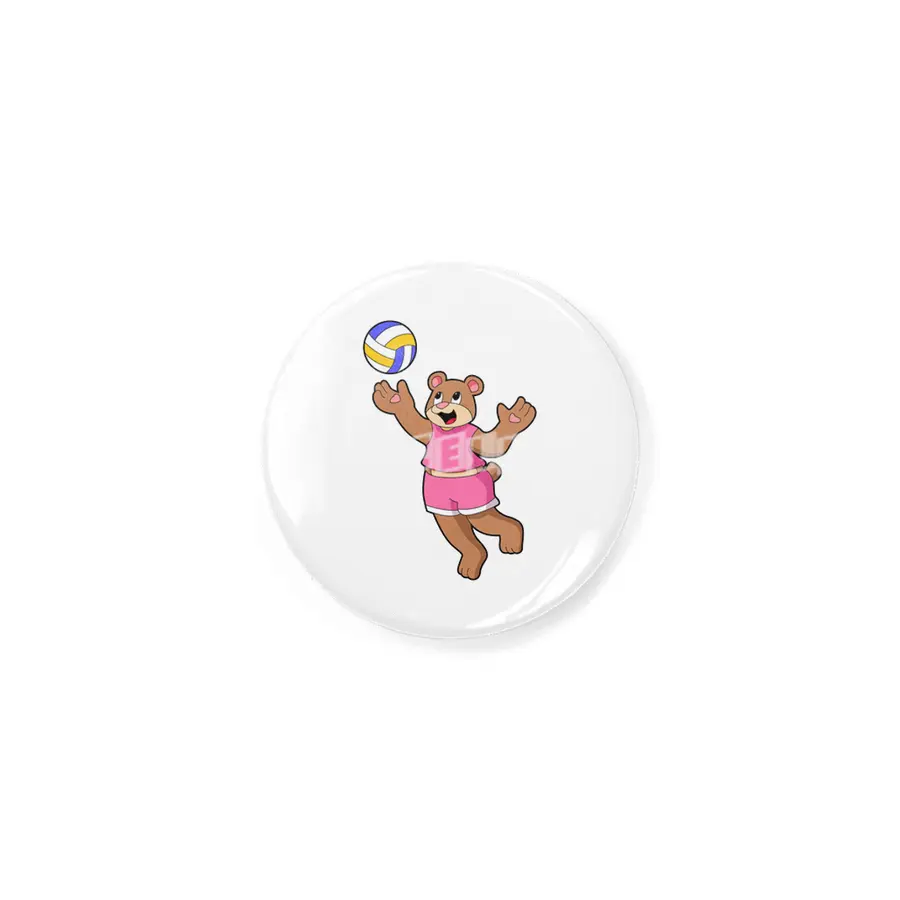 Bear at Volleyball Sports Rozet