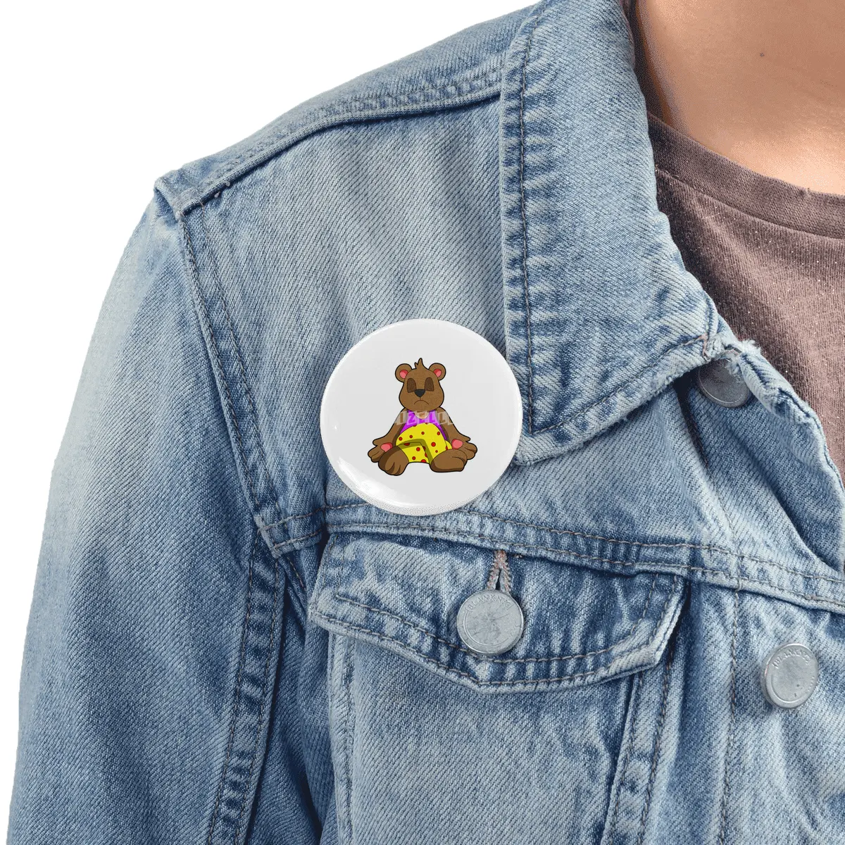 Bear at Yoga with Legs crossed Rozet