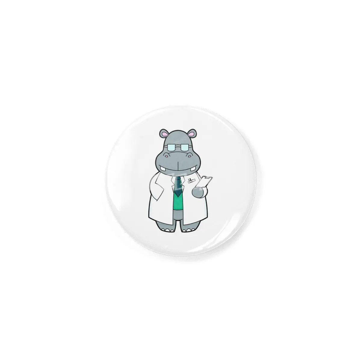 Hippo as Doctor with Smock Rozet