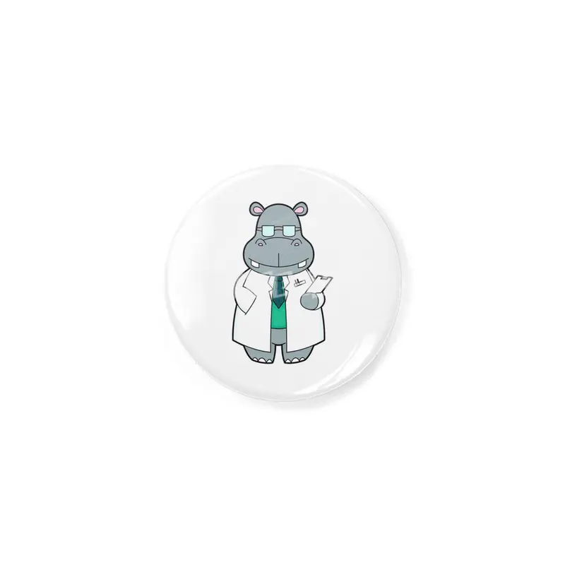 Hippo as Doctor with Smock Rozet