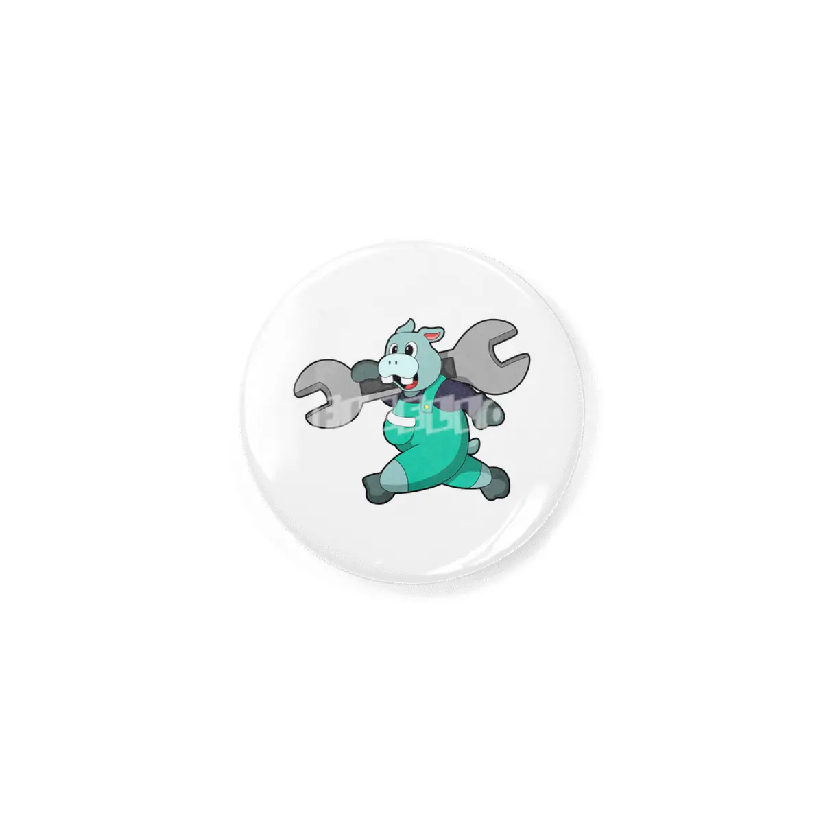 Hippo as Mechanic with Wrench Rozet