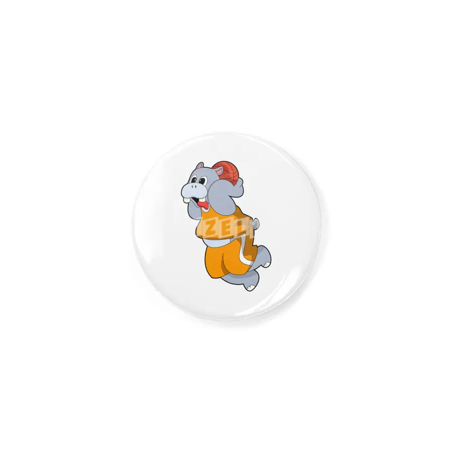 Hippo at Basketball Sports Rozet