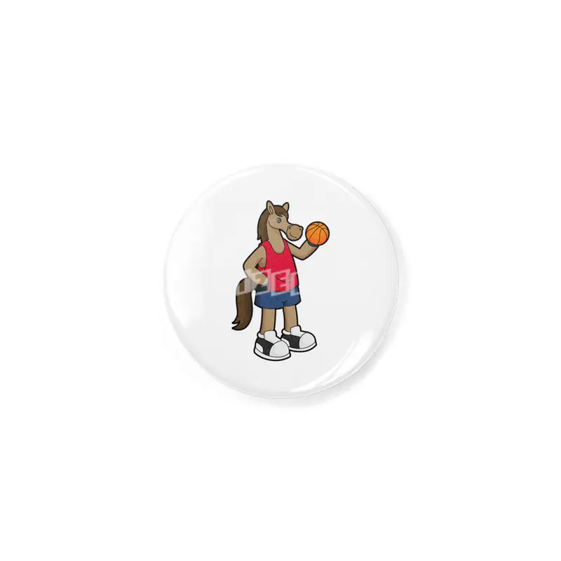 Horse as Basketball player with Basketball Rozet