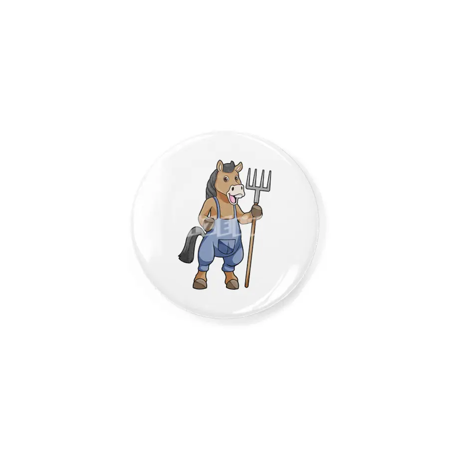 Horse as Farmer with Rake Rozet