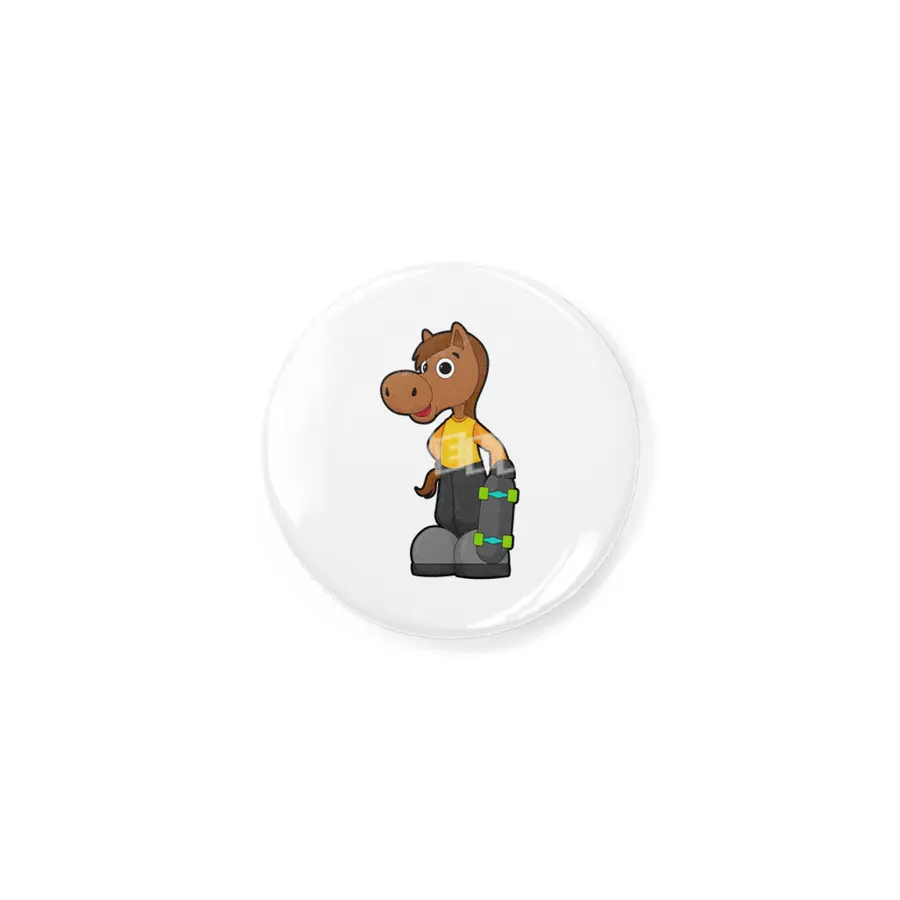 Horse as Skater with Skateboard Rozet