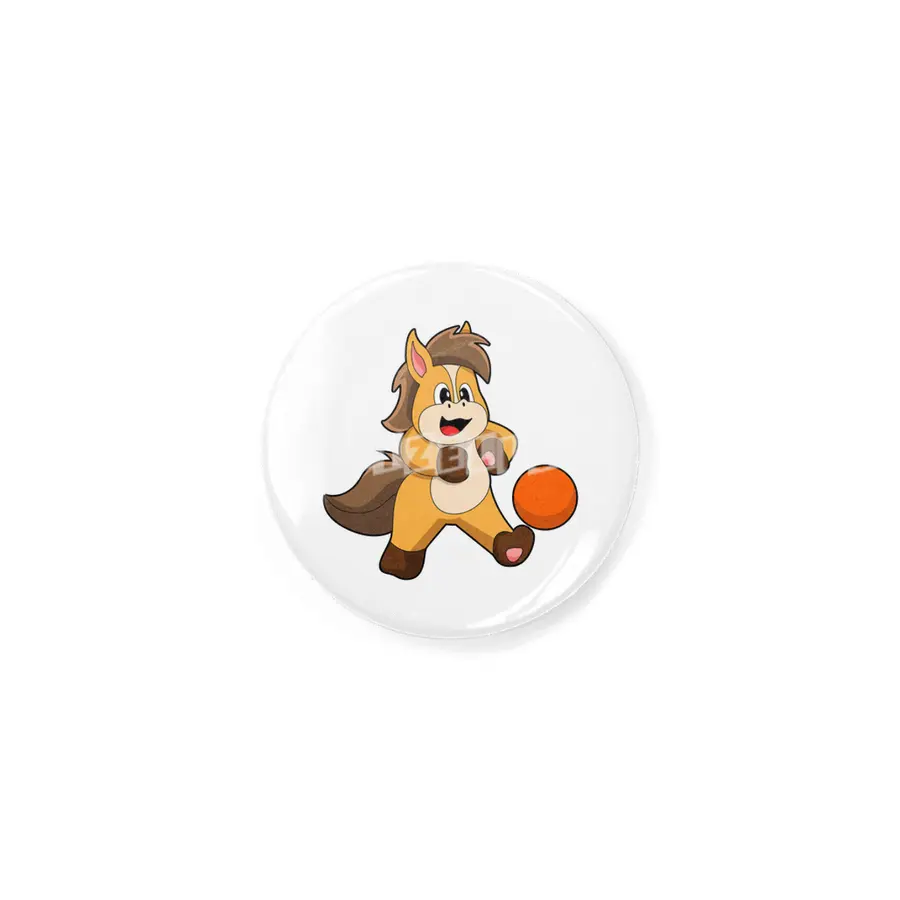 Horse as Soccer player with Soccer ball Rozet
