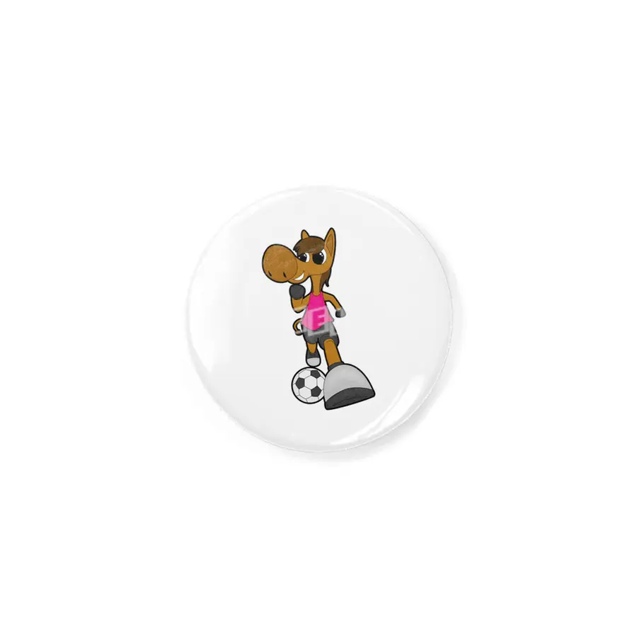 Horse as Soccer player with Soccer ball Rozet