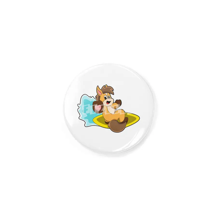 Horse as Surfer with Surfboard Rozet