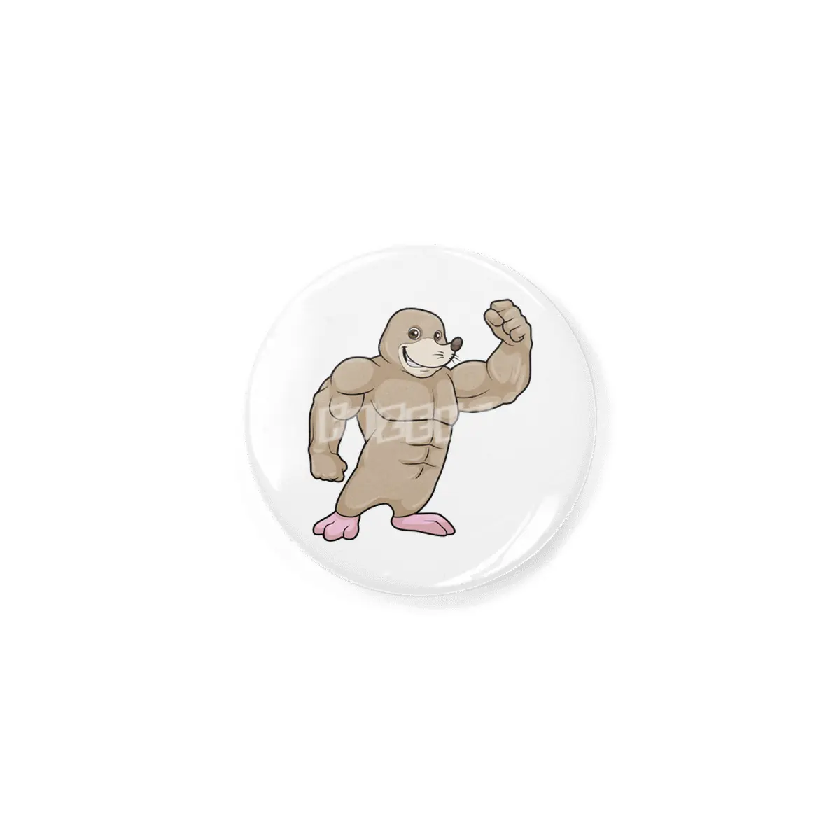 Mole as Bodybuilder with big Muscles Rozet