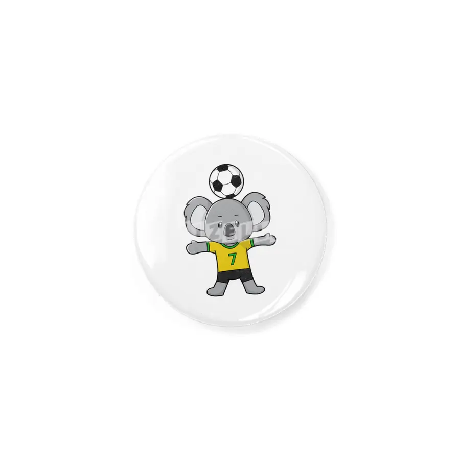Koala as Soccer player with Soccer ball Rozet