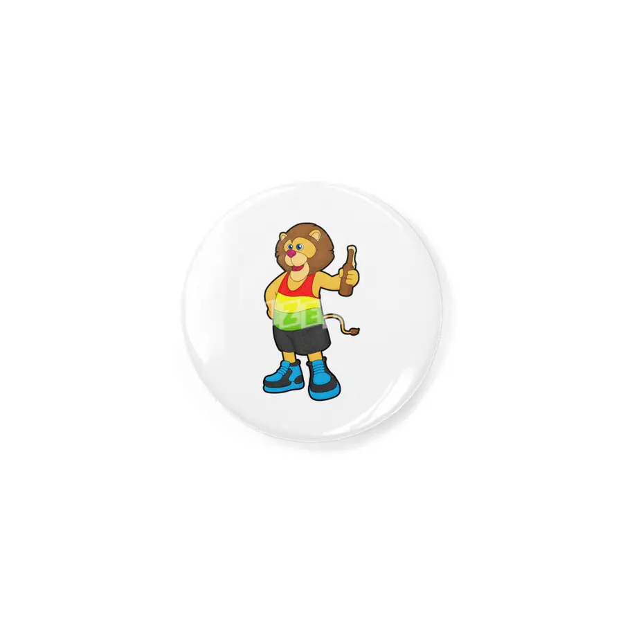 Lion with Bottle of Beer & Rainbow Tank top Rozet