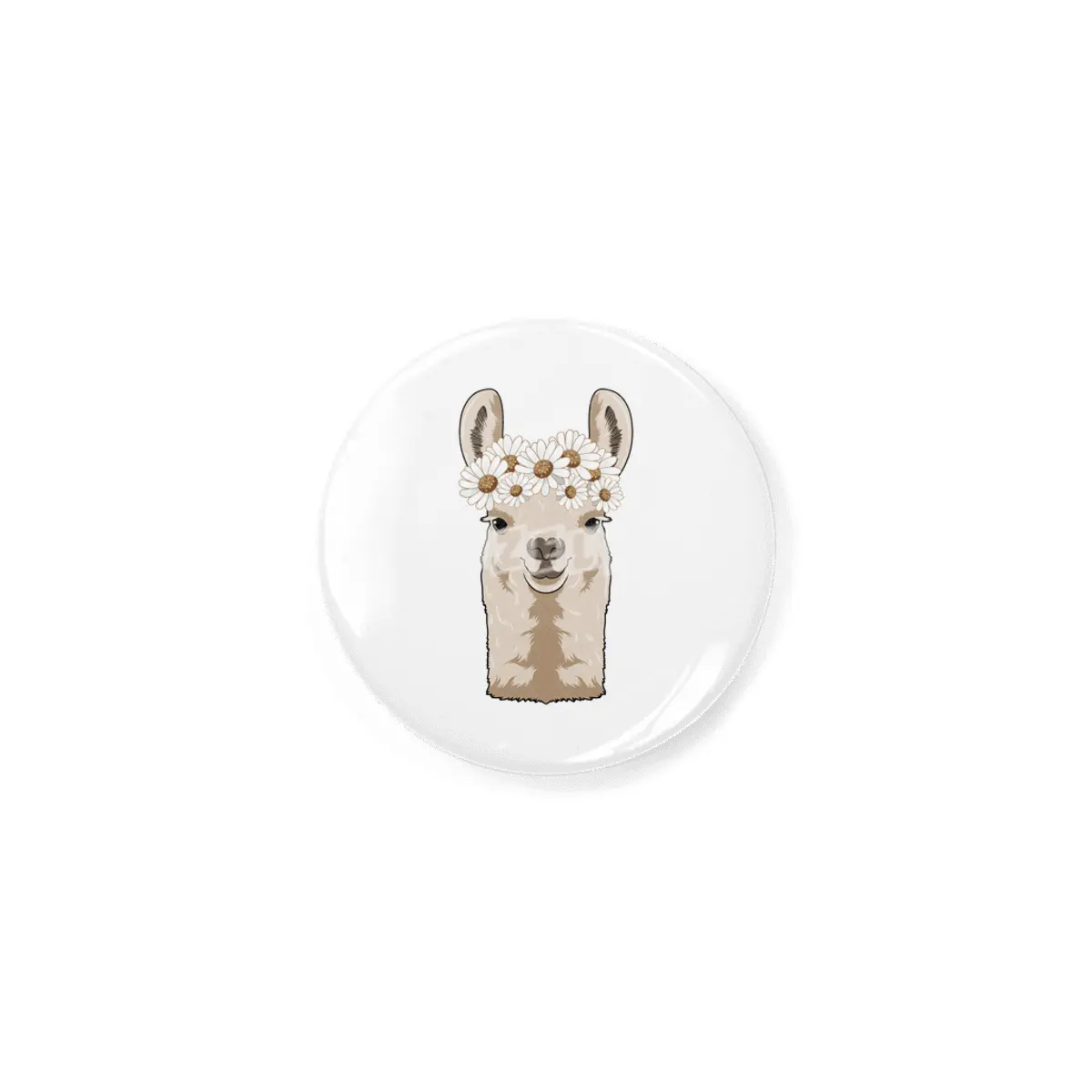 Llama with white Blossoms Rozet
