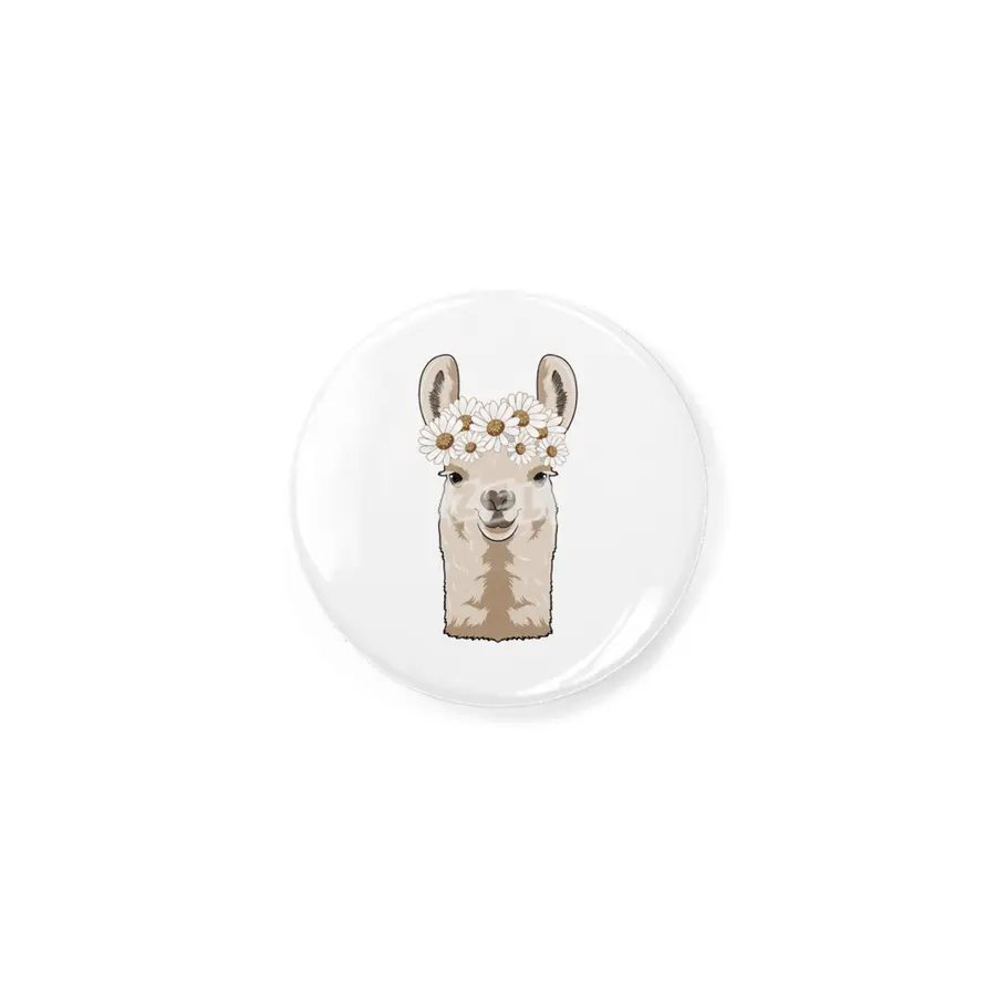 Llama with white Blossoms Rozet