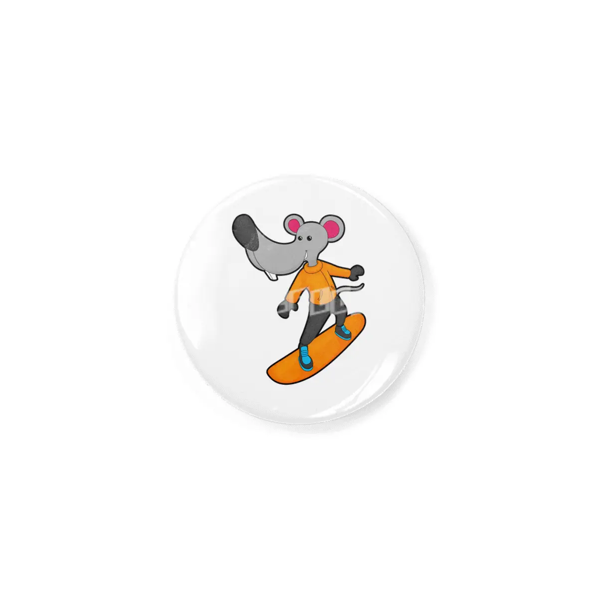 Mouse as Snowboarder with Snowboard Rozet
