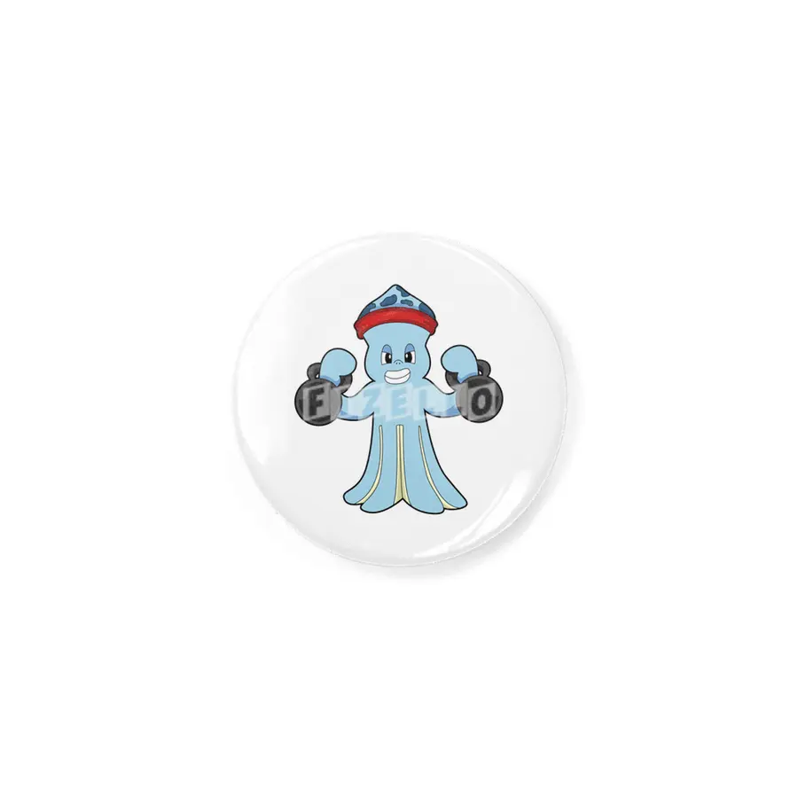 Octopus as Bodybuilder with Dumbbells Rozet